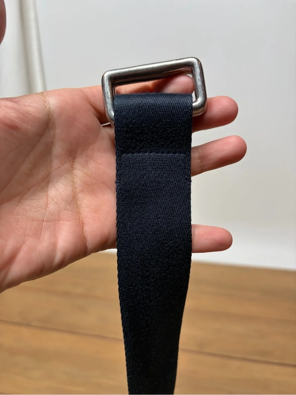 Polo Ralph Lauren Mens Blue Canvas Double D-Ring Buckles Adjustable Web Belt OS